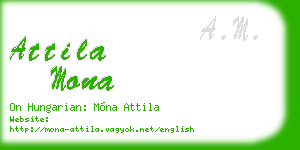 attila mona business card